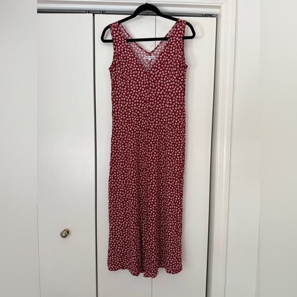 Reformation Red Floral Midi Dress - Picture 5 of 7